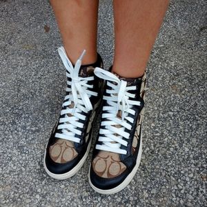 Coach high top sneakers slightly used